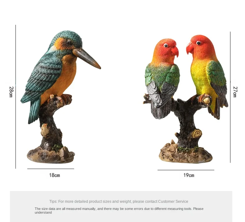 Parrot Resin Bird Statue Ornaments