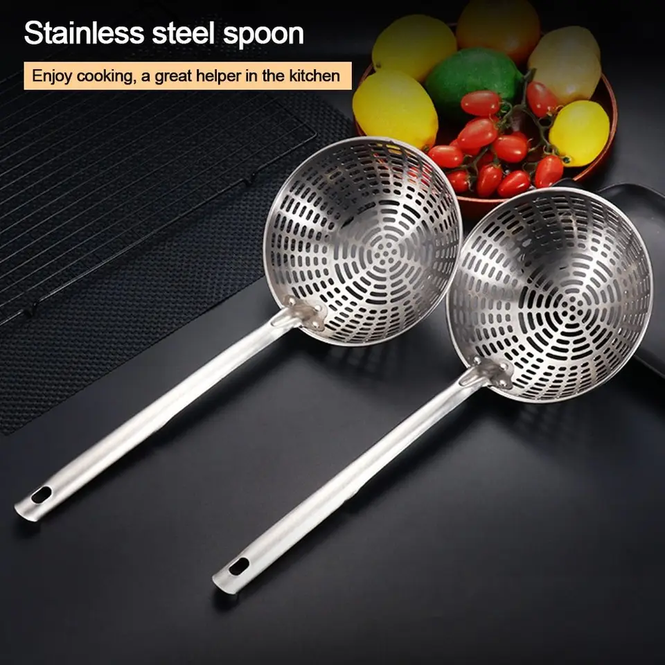 Set di 3 Setacci con Manico in Acciaio Inox 304 a Maglia Fine - Alta