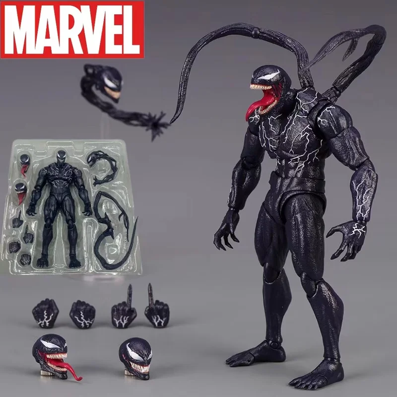 New Pvc Marvel Amazing Spider-Man Movie Anime Simbiotosi Venom Character Mannequin Sculpture Seriesdecorazioni Desktop Regali Giocattolo