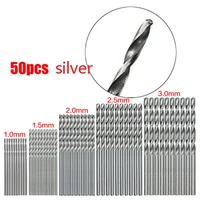 Forets revêtus de titane HSS, ensemble d'outils en acier rapide, outils électriques de qualité, 100mm, 1/1mm, 2/2mm, 3mm, 50 pièces 4