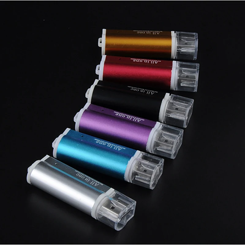 SD Card Reader 4 Slots for Micro SD SDHC TF M2 MMC MS PRO DUO All in 1 USB 2.0 Multi-function Memory Card Reader