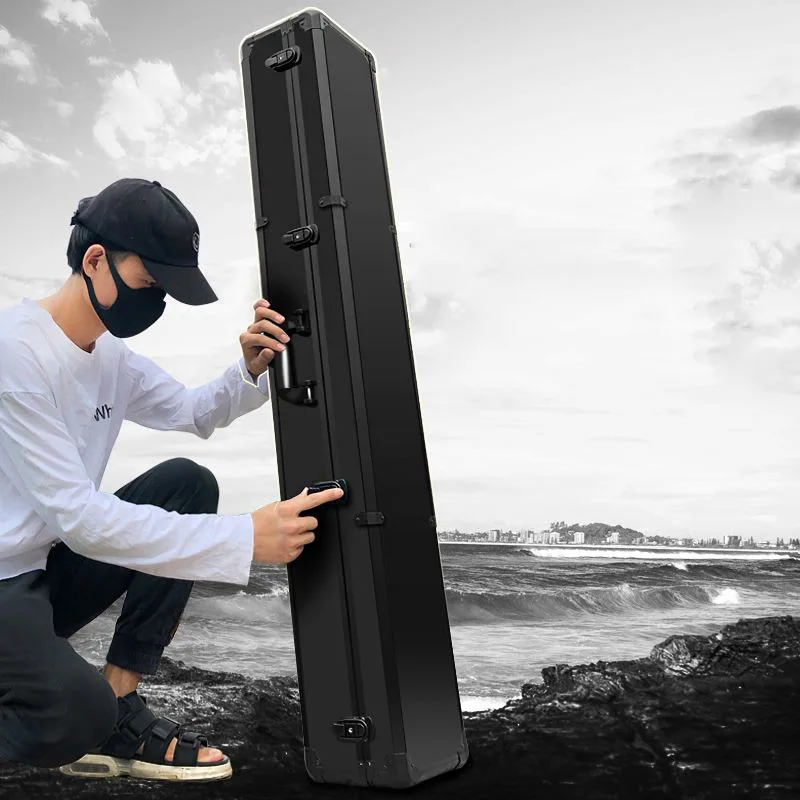 

1.25 Meter Aluminum Alloy Fishing Gear Package, Hard Shell Fishing Rod Bag Sea Fishing Rod Box, Waterproof Wear-resistant,