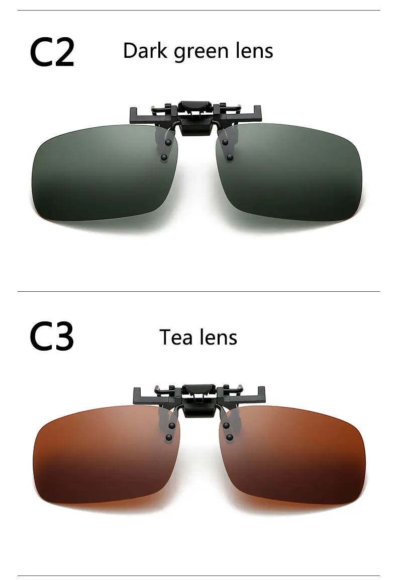 Polarisierte Sonnenbrille Clips Gläser Clip Fahren Nachtsicht Brillen Outdoor Shades High Definition Sonnenbrille Clips UV400 – Detail 15