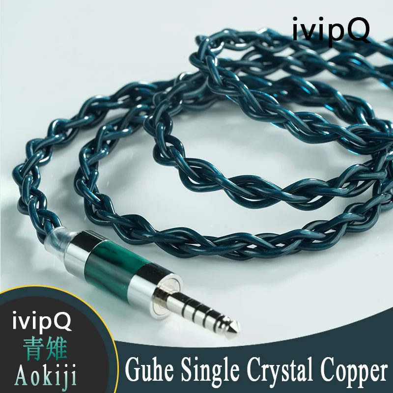 ivipQ-Aokiji Guhe 単結晶銅イヤホンアップグレードケーブル、4.4mm