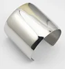 Fashion 316L Stainless Steel Cuff Bracelets and Bangles Silver Color Shiny Femininas Wide Big Bangles Hot Sale Bijoux For Women 4
