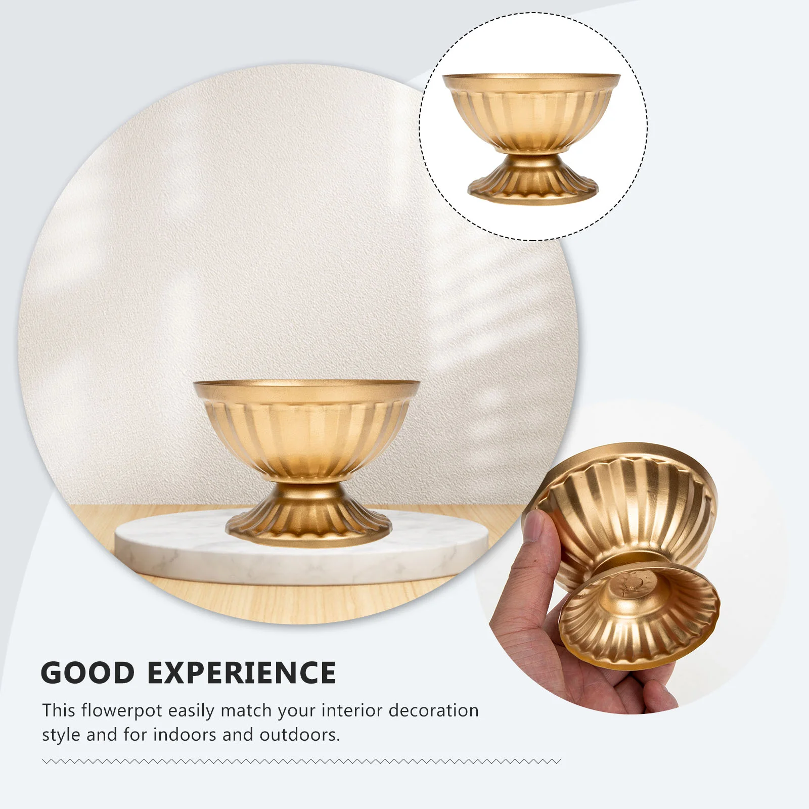 Floral Wedding Flower Pot Gold Vases Room Dried Container Bowls Golden Wrought Iron Office Plants 5