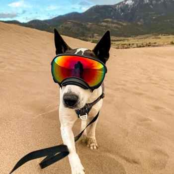 Dog Goggles Sunglasses Anti-UV Sun Glasses Eyewear Protection Adjustable Windproof Sunglasses Pet Dog Supplies For Travel 2