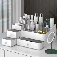 Multi-functional Countertop Storage Box With Drawers Large Capacity Pen Holder And Hair Accessories Desktop Storage Shelf 1