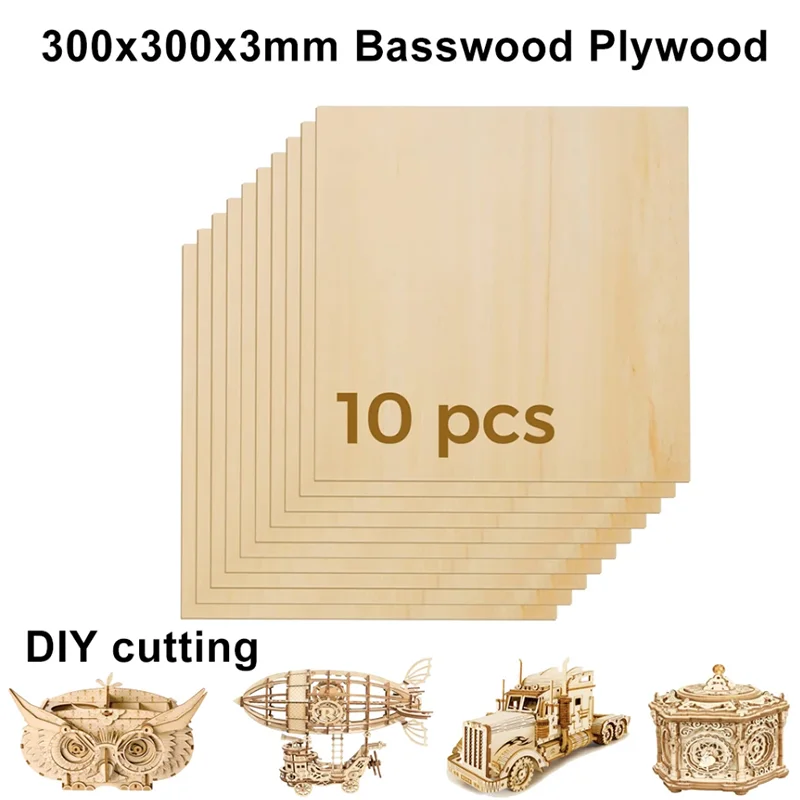 12 Pack Basswood Plywood Sheets 12 x 12 x 1/5 Inch-5 mm Thick Basswood  Plywood Board Wood Squares Sheets Natural Unfinished Wood for Crafts,  Painting, Model Making, Wood Burning and Laser Projects - Yahoo Shopping