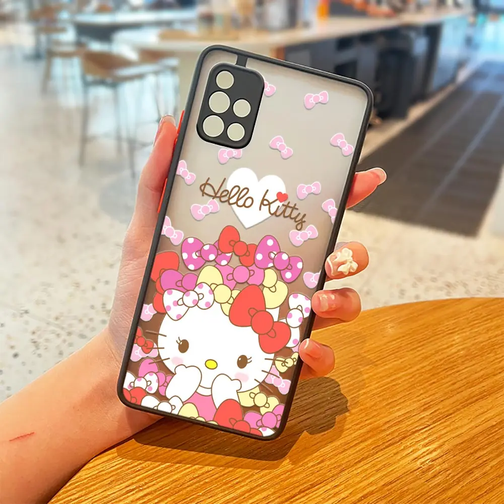 thumbnail image 1 of Funda de Hello Kitty para Samsung, carcasa mate de gato de dibujos animados, Galaxy A53, 5G, A52, A52s, A13, A14, A21S, A23, A32, A33, A51, A71, A73, 1 of 5