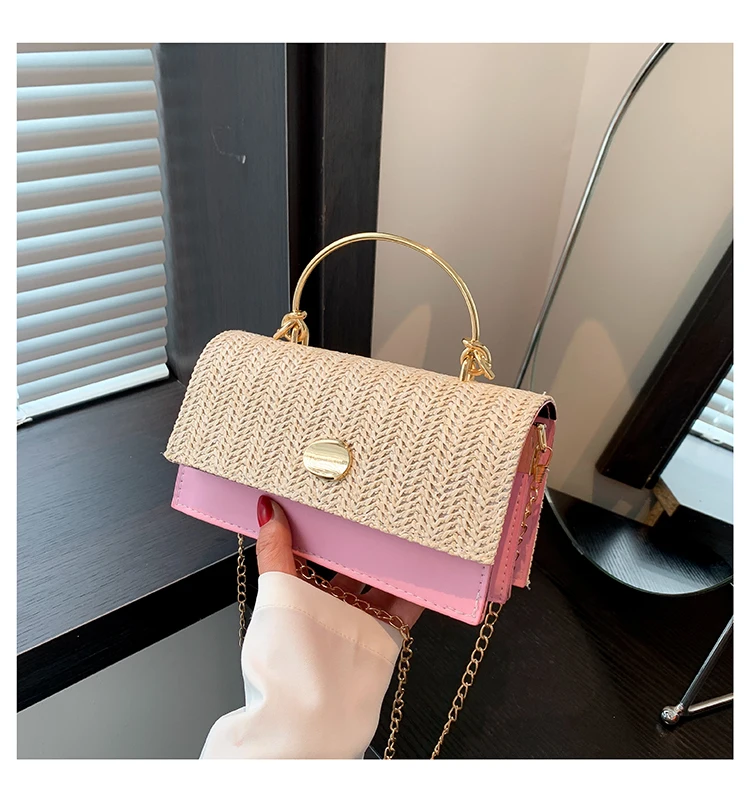 Fashion Pu Hasp Ladies Top-Handle Bags Braid Design 2024 New Brand Shoulder Bags for Women Free Shipping Bolsas Femininas