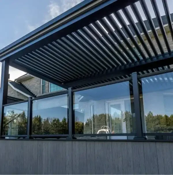 

Outdoor Use Customized Aluminum Alloy Flipped Louver Roof Pergola
