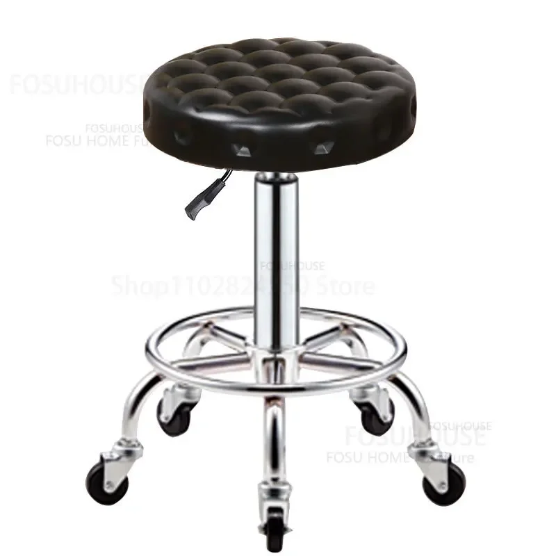 Luxury Salon Furniture Modern Simple Barber Chairs Hair Salon Special Pulley Beauty Stools Creative Bar Back Lifting Bar Chair