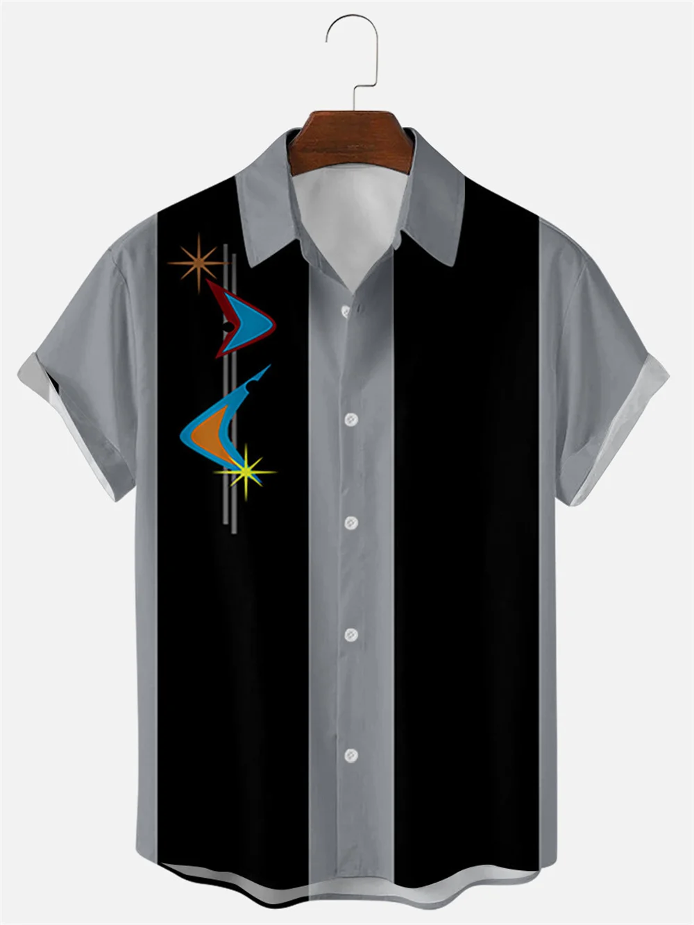 thumbnail image 1 of Camisas de estilo japonés 2024 para hombre, camisas hawaianas con estampado 3D informal y fresco de verano, camisa de manga corta con solapa, ropa de calle para hombre y mujer, 1 of 4