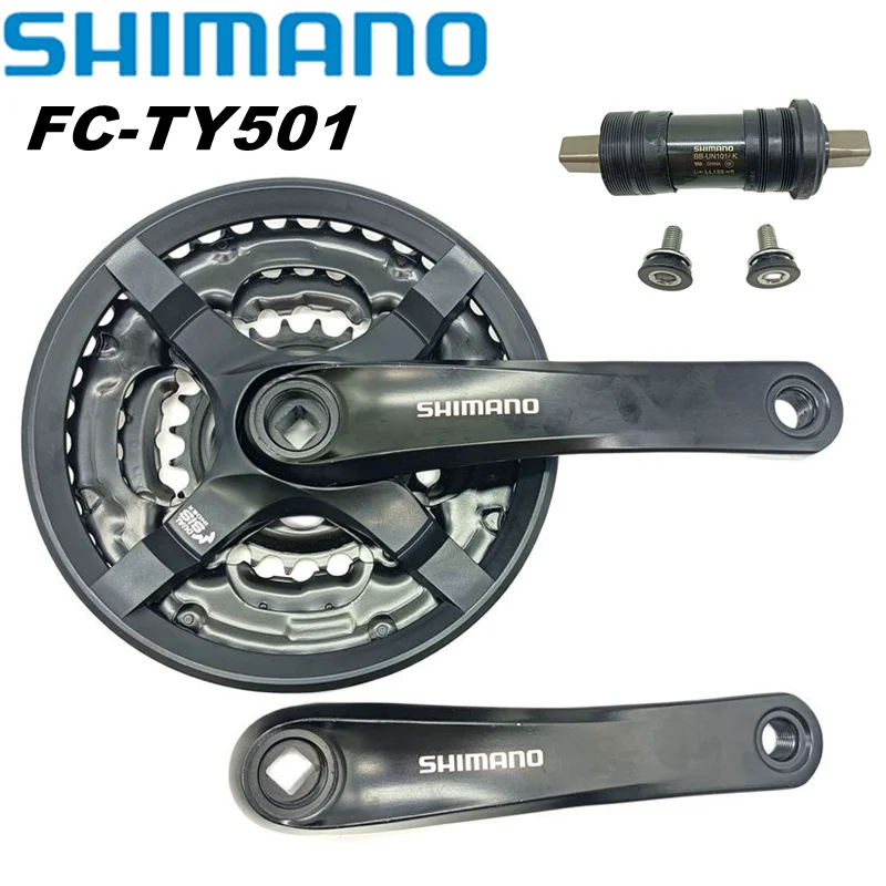 Shimano Pédalier Tourney FC-TY501, Argenté | Bikeinn Shimano Pédalier Tourney FC-TY501, Argenté | Bikeinn