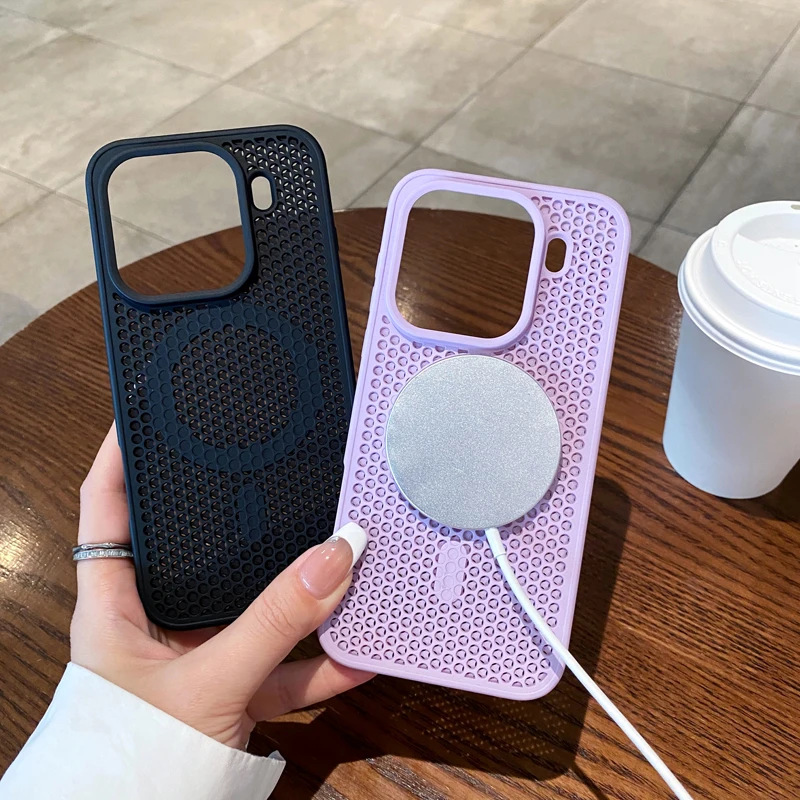 Magnetic Honeycomb Heat Dissipation Cooling Phone Case