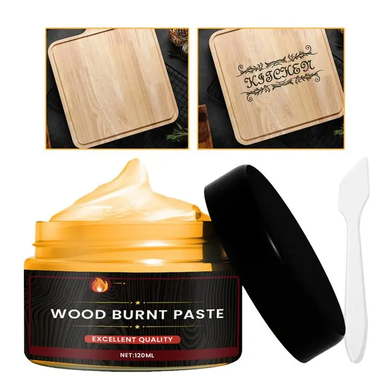 

Wood Burning Cream Wood Craft Combustion Gel Burn Paste Multifunctional DIY Pyrography Accessories for Paper wood leather