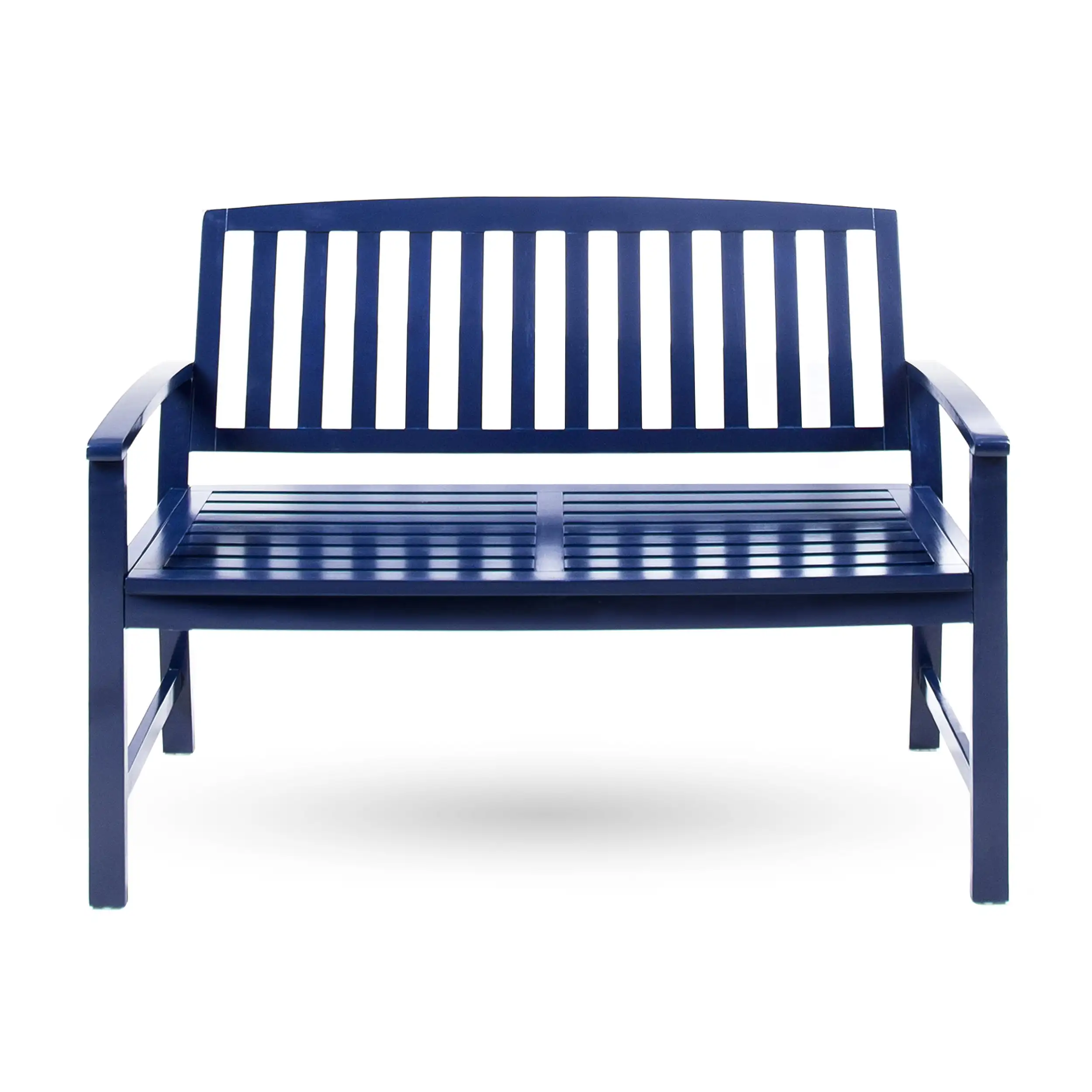 

Outdoor Acacia Wood Bench, Navy Blue