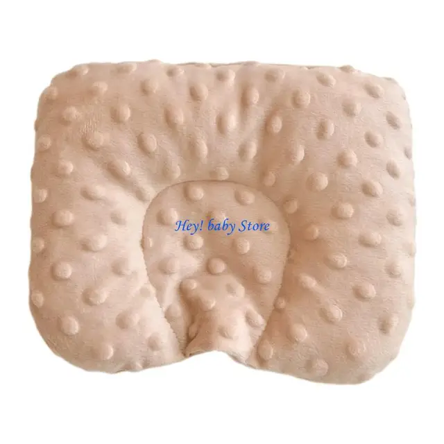 Q1FE Soft and Cosy Newborn Sleep Cushion Pillow Solid Color Infant Naptime Pillows 3
