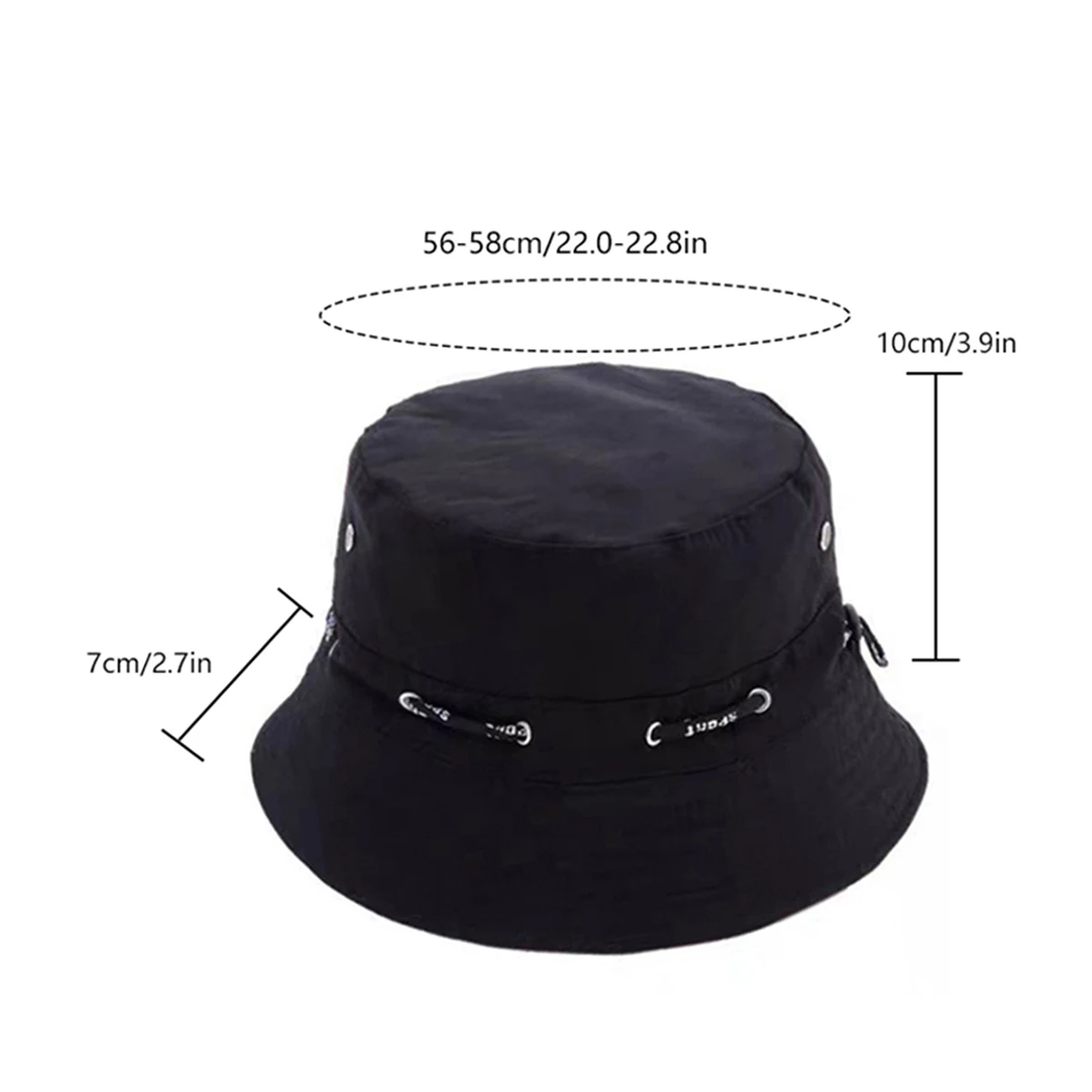 Folding Outdoor Camping Style Fisherman Hat Sun Protection Travel Hat Large Head Circumference Versatile Casual Sun Basin Hat Hiking Mountaineering Fishing Fishing