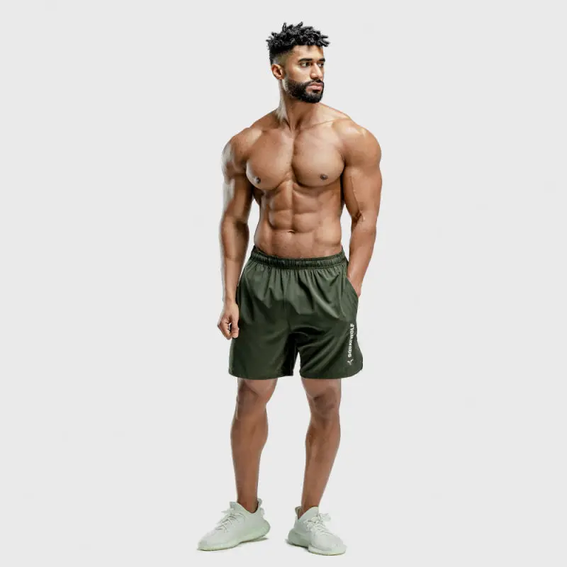 Fashion Solid Color Pockets Embroidery Letter Casual Shorts Men's Clothing 2024 Summer Loose Elastic High Waist Sports Shorts