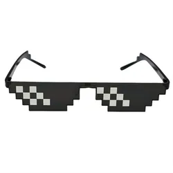 Hot 8 Bit Thug Life Sunglasses Pixelated for Men Women Party Eyeglasses Mosaic UV400 Vintage Eyewear Unisex Gift Toy Glasses