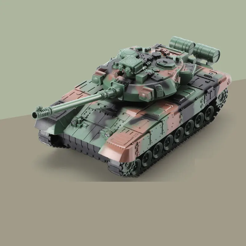 RC Tank Military War Remote Control Car With Sound Light Music Model Electric Rechargeable Tank Electronic Boy Toys Kids Gift 3