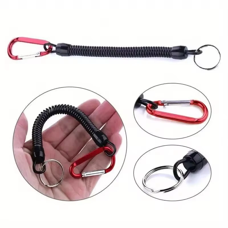 22cm Practical Fishing Hanging Rope Extendable Hand Rope Extendable Spring Climbing Buckle Fishing Rope Rope Fishing Tool
