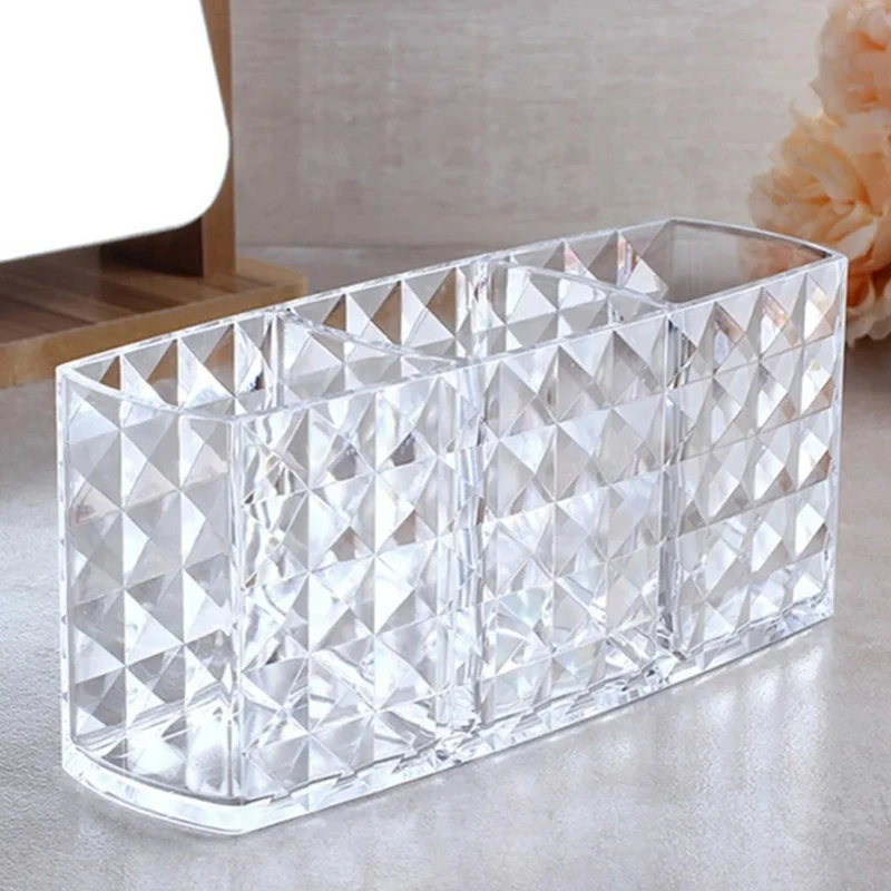 1PC Acrylic Makeup Brush Holder Desk Cosmetic Organiser Clear Lipstick Brush Storage Lipstick Brush Storage Holder 2