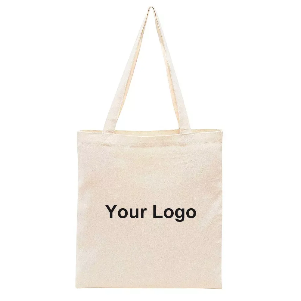 Bolso Hombro Lona Premium Bolso De Hombro De Lona De Gran Capacidad, Bolsa De Mano Plegable De Algodón Ecológico, Bolso De Hombro Reutilizable, Bolso De Comtibl DIY, Color Beige Y Blanco Tote