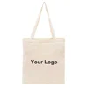 Hot Sale Wholesale 100pcs/lot Eco Friendly Cotton Shopping Canvas Tote Bag with Custom Printed Logo 1