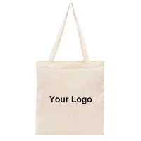Hot Sale Wholesale 100pcs/lot Eco Friendly Cotton Shopping Canvas Tote Bag with Custom Printed Logo 1