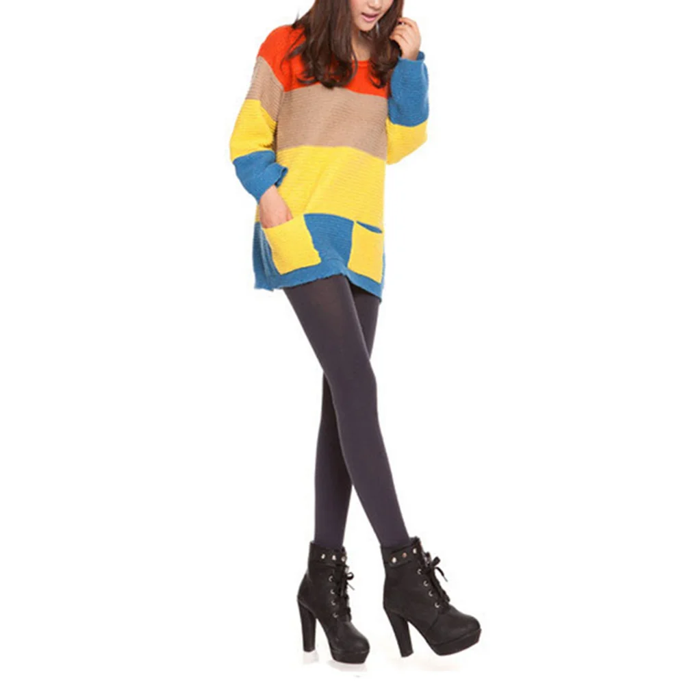 

Lady Winter Warm Panty Hose Tights Step on Stretchy Leggings (Grey)