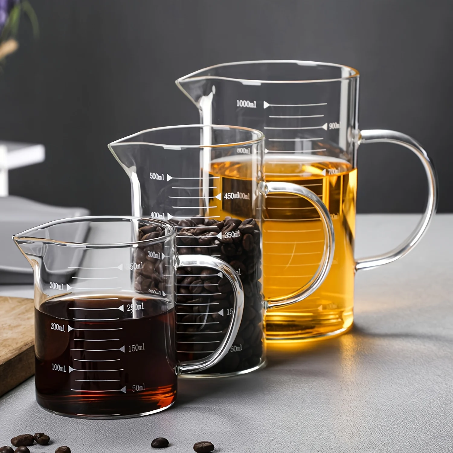 1PC With Lid Versatile Glass Measuring Cup, Precision Scale & Spout, Insulated Handle for Safe Pouring High temperature resistan - 2