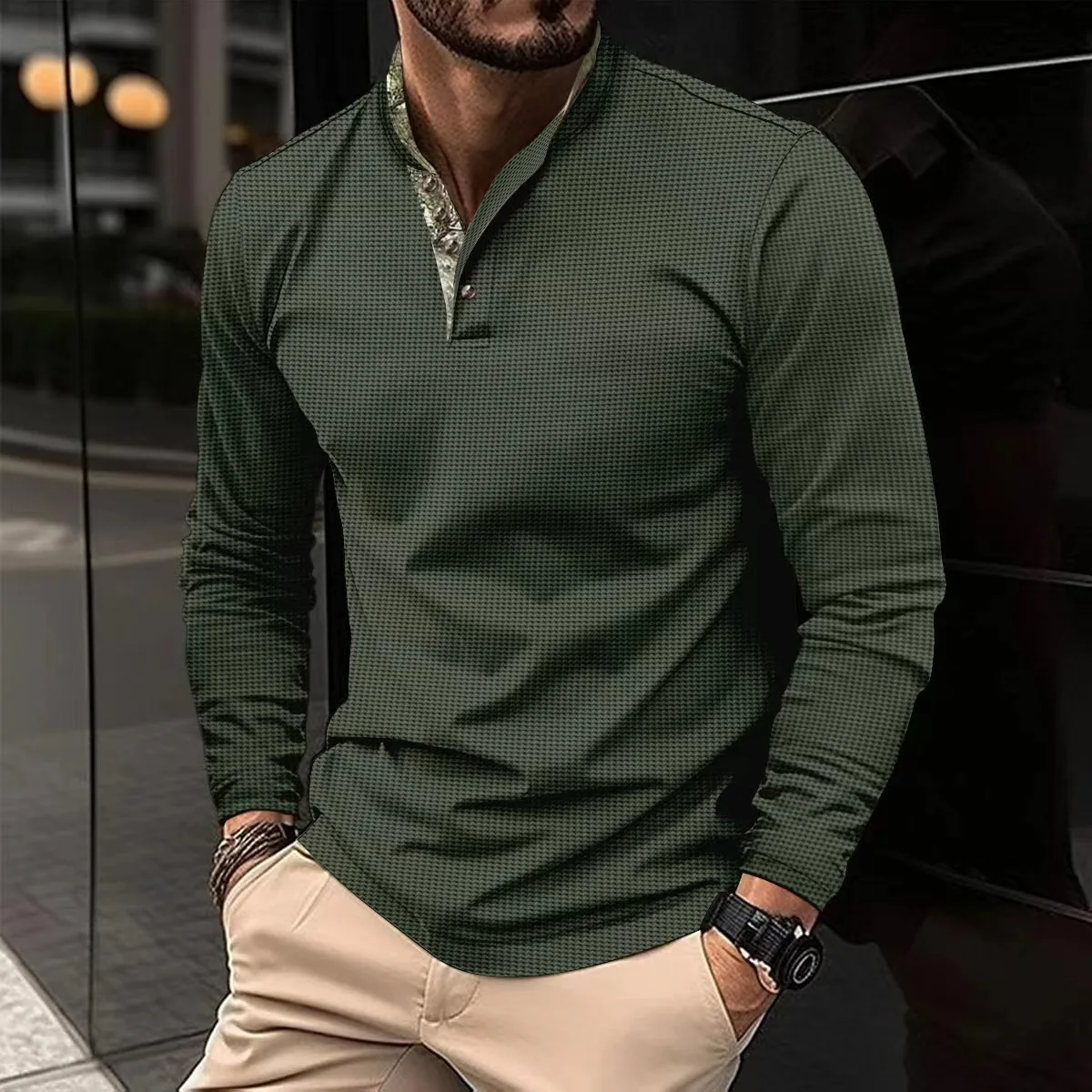 Men's Long Sleeve Polo 1