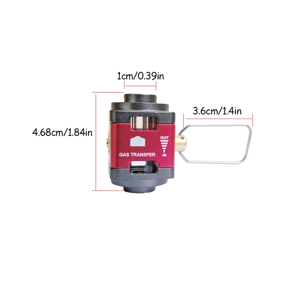 Outdoor Camping Visual Gas Tank Converter Tank Gas Refill Adapter Isobutane/Butane Mutual Charge Adapter Collection Valve