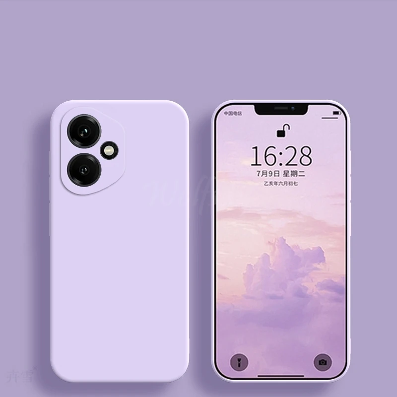 Liquid Silicone Soft Rubber Phone Protector Case - Elegant Plain Design