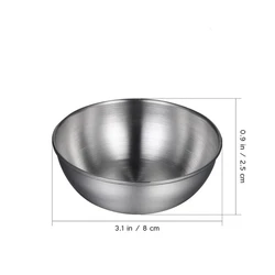 Stainless Steel Dipping Bowl for Sauces and Appetizers (Silver)
