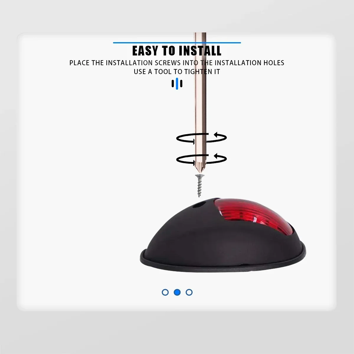 รูปสินค้า ไฟ LED เรือ 2 ดวง 12-24V กันน้ำ สีแดง-เขียว นำทางเรือ