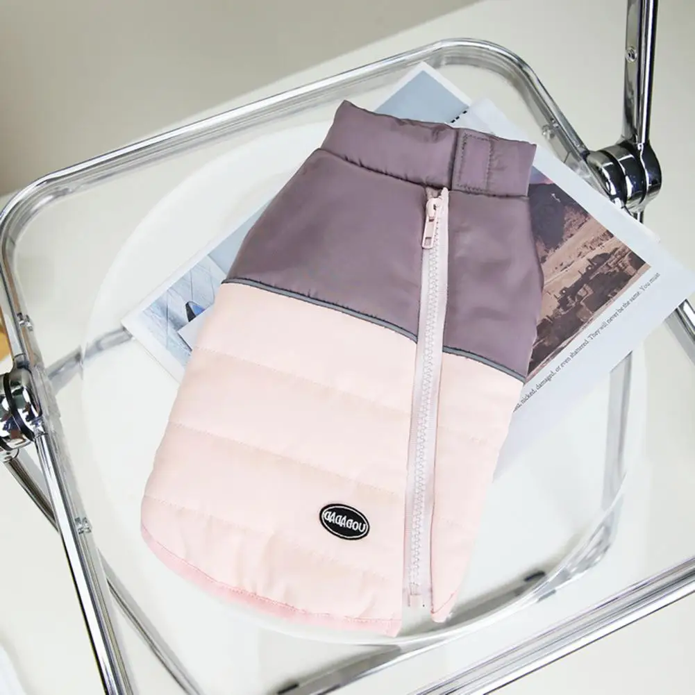Pets Clothes Pretty Universal Zipper Contrasting Color Cotton Pets Clothes for Teddy Dog Pet Vest