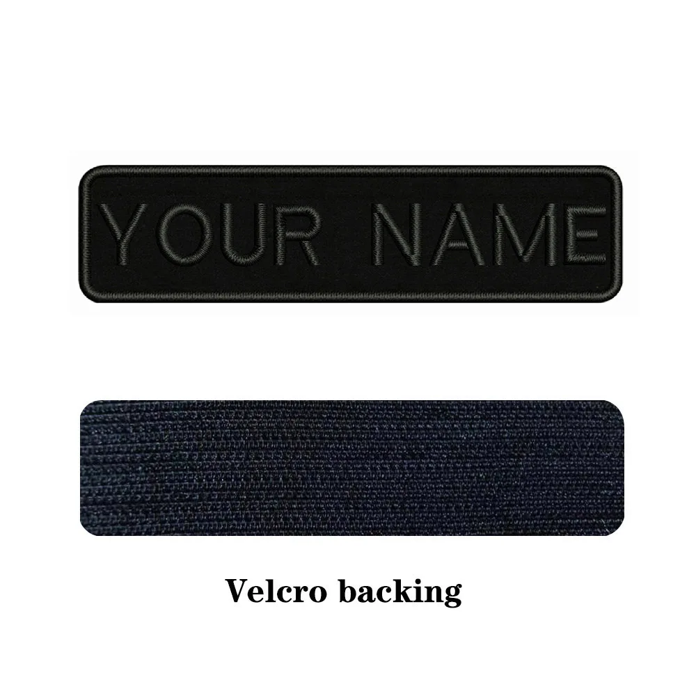 10X2.5cm Embroidery Custom Name Text Patch Stripes Badge Iron On Or Velcros Patches BR-01A 