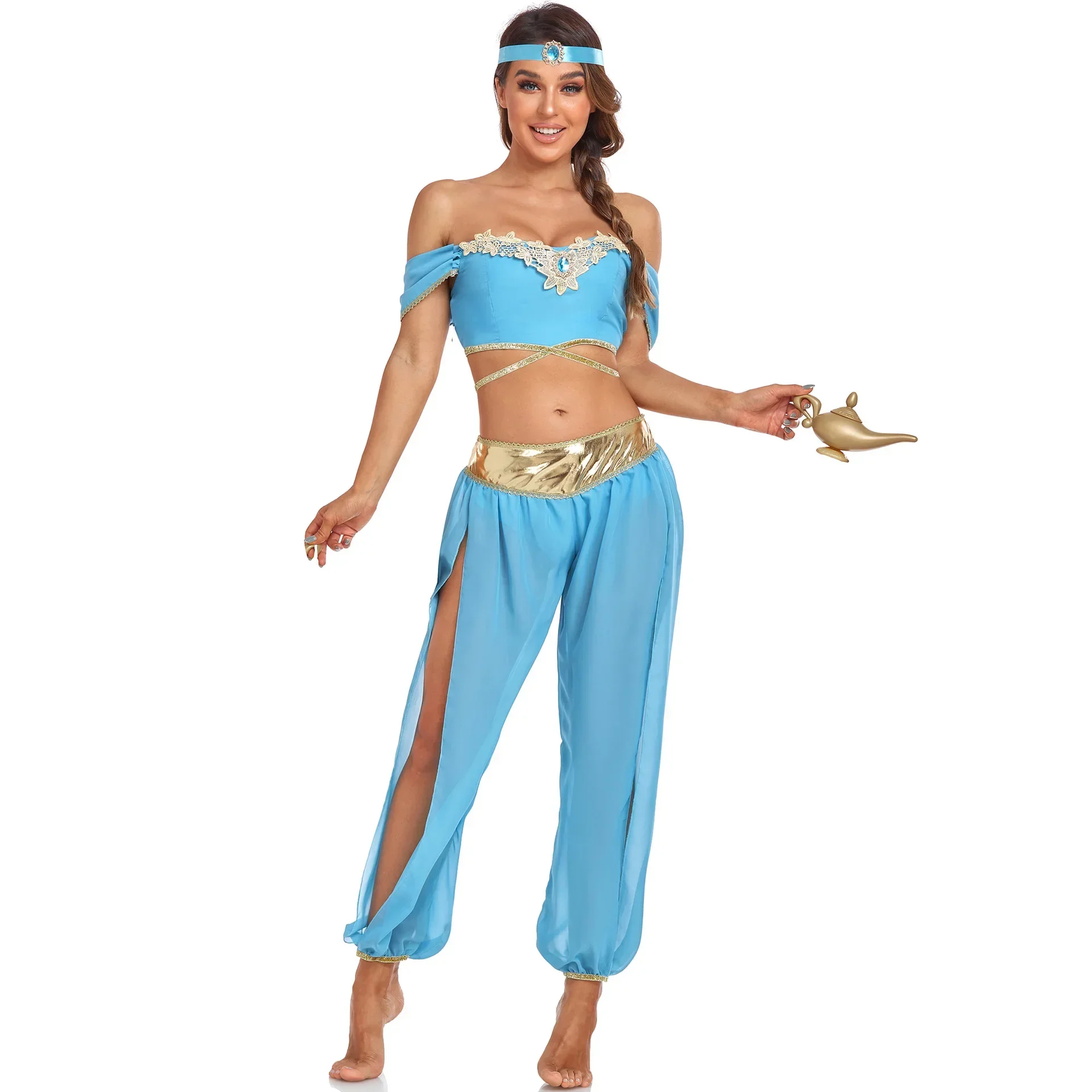 

Halloween Female Cosplay Princess Jasmine Adult Stage Costume