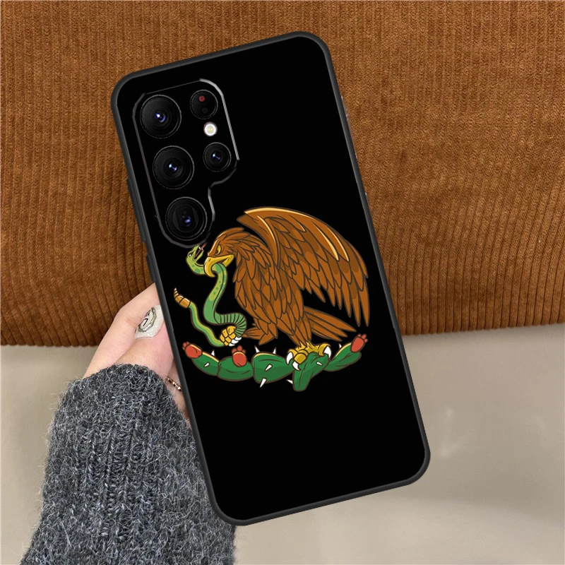 Mexican Pride Eagle Flag Capa For Samsung Galaxy S21 S22 S23 Ultra Note 20 S8 S9 S10 Note 10 Plus S20 FE Phone Case