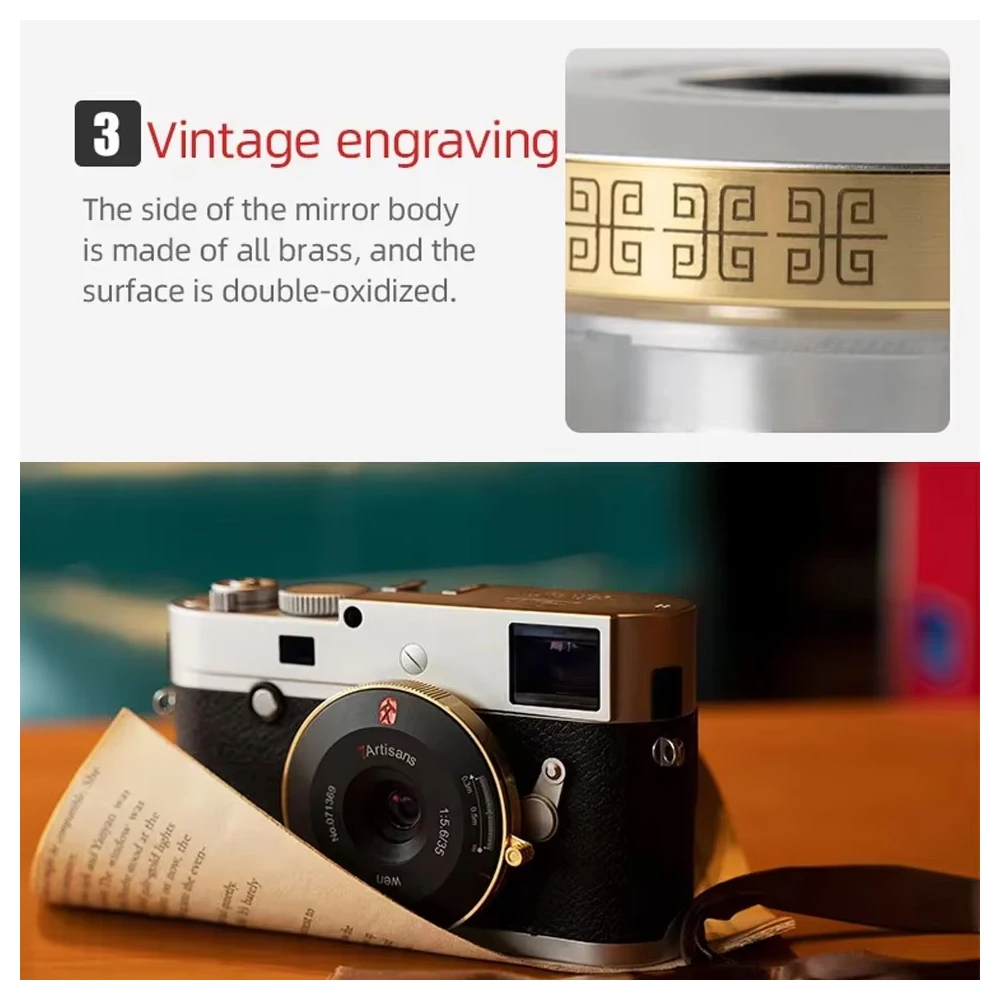 7artisans 풀프레임 35mm F5.6 광각 카메라 렌즈 수동 초점 고정 초점 렌즈 라이카 M 호환