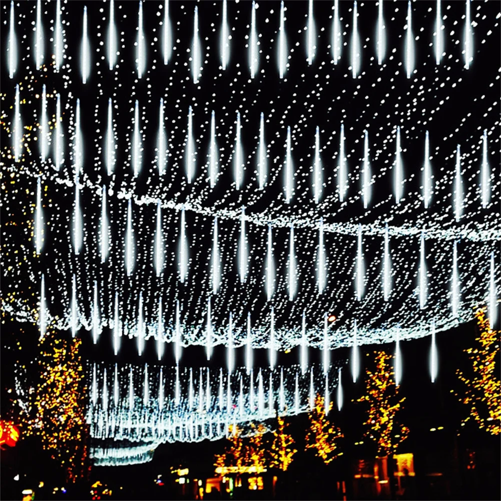 

Outdoor LED Meteor Shower Lights Outdoor Falling Rain Drop Fairy String Light Waterproof for Christmas Party Garden Decorations