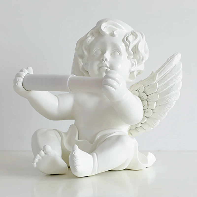 Sitting Angel Paper Towel Holder for Tabletop, Bathroom, Toilet Paper Roll Holder Tissue Roll Dispenser