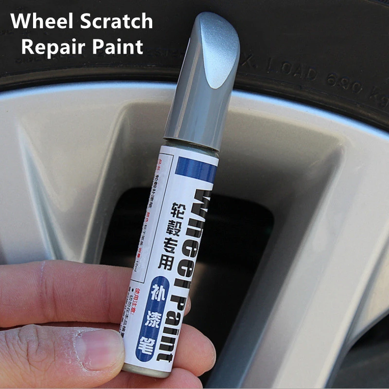 12ml Silver Alloy Wheel Touch Up Pen Repair Paint Curbing Scratch Maker