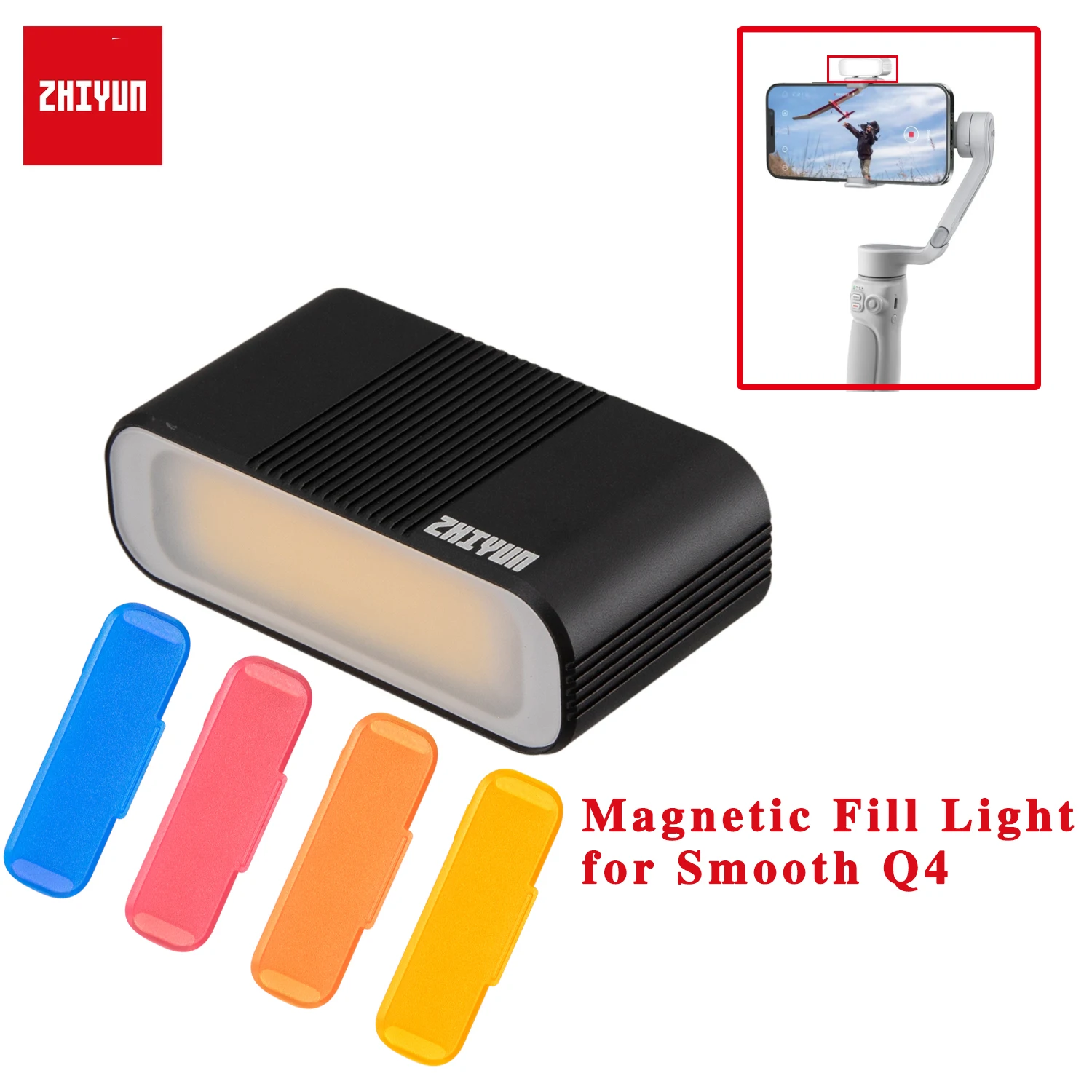 3-in-1 Magnetic Selfie Light With Mirror For Phones - Adjustable Color Temperature & Brightness, Rechargeable, Clip-On Ring Light