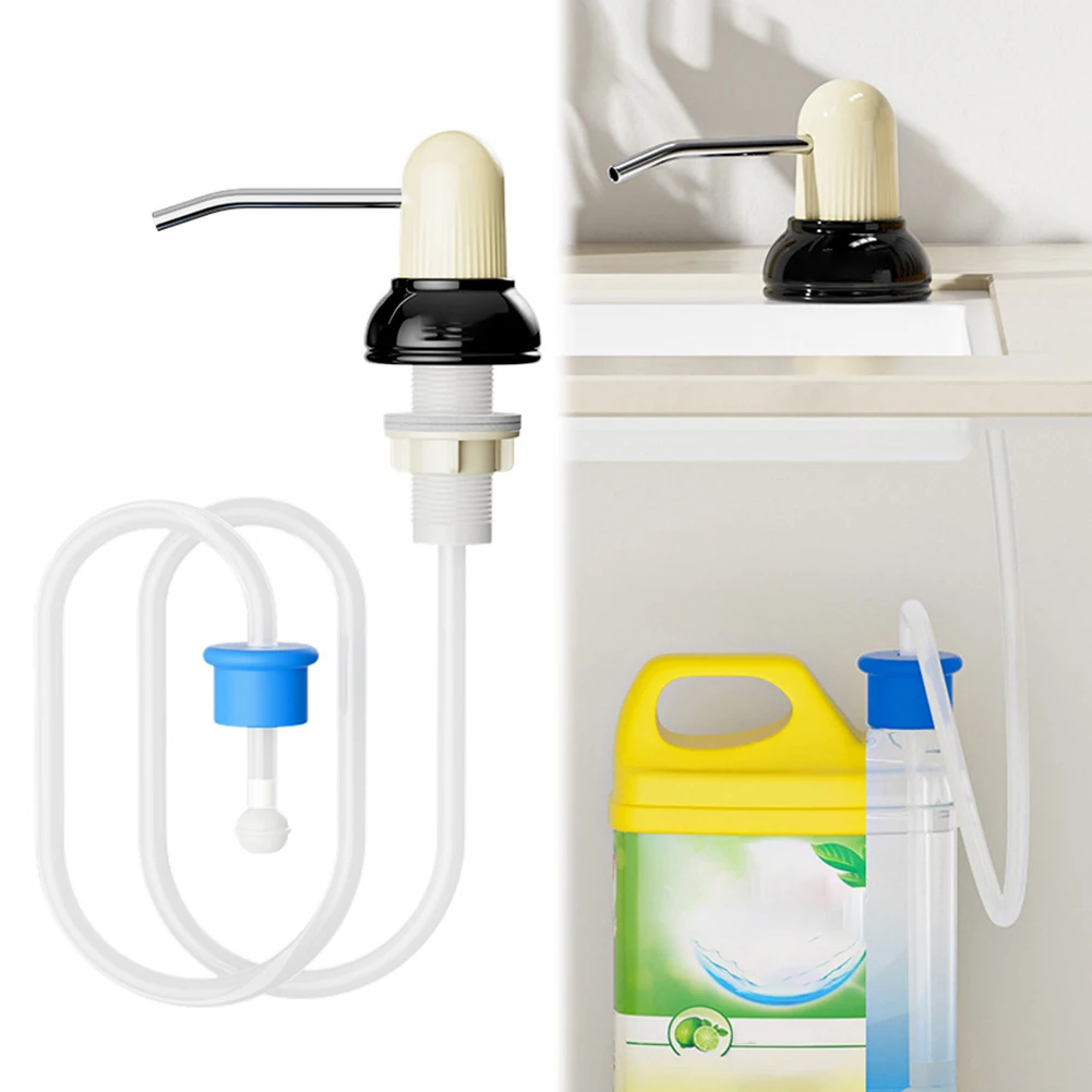 Kitchen Sink Soap Dispenser Stainless Steel Countertop Soap Dispenser Pump Liquid for Kitchen Bathroom