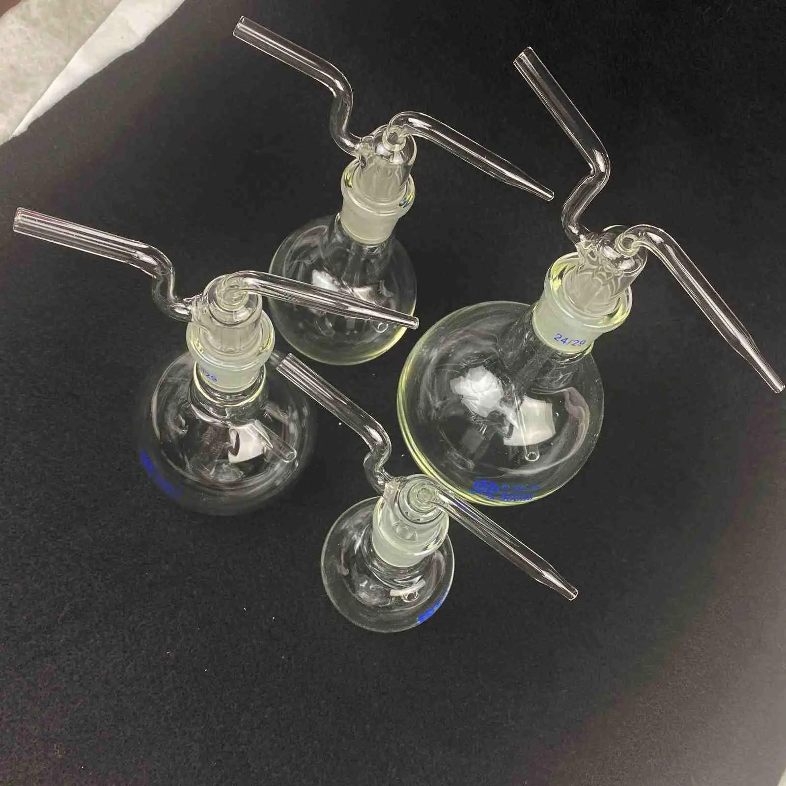 100ml 150ml 250ml 500ml Conical Ground Mouth Flat Flush Flask Lab Borosilicate Glass Gas Washing Bottle